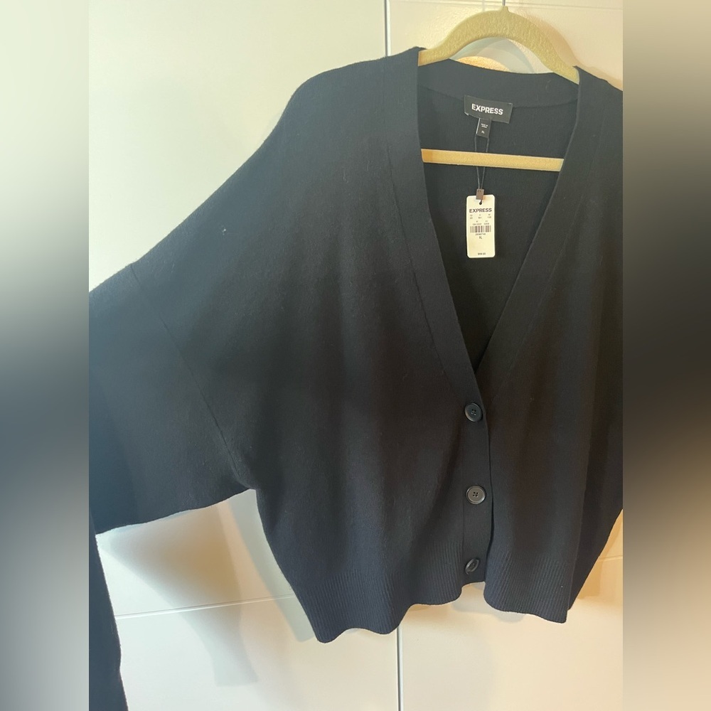 Express Black Dolman Sleeve Cardigan XL - Picture 5 of 8